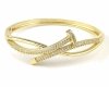 1266 Bransoletka złota elegancka 6cm pozłacana 14k bangla Xuping